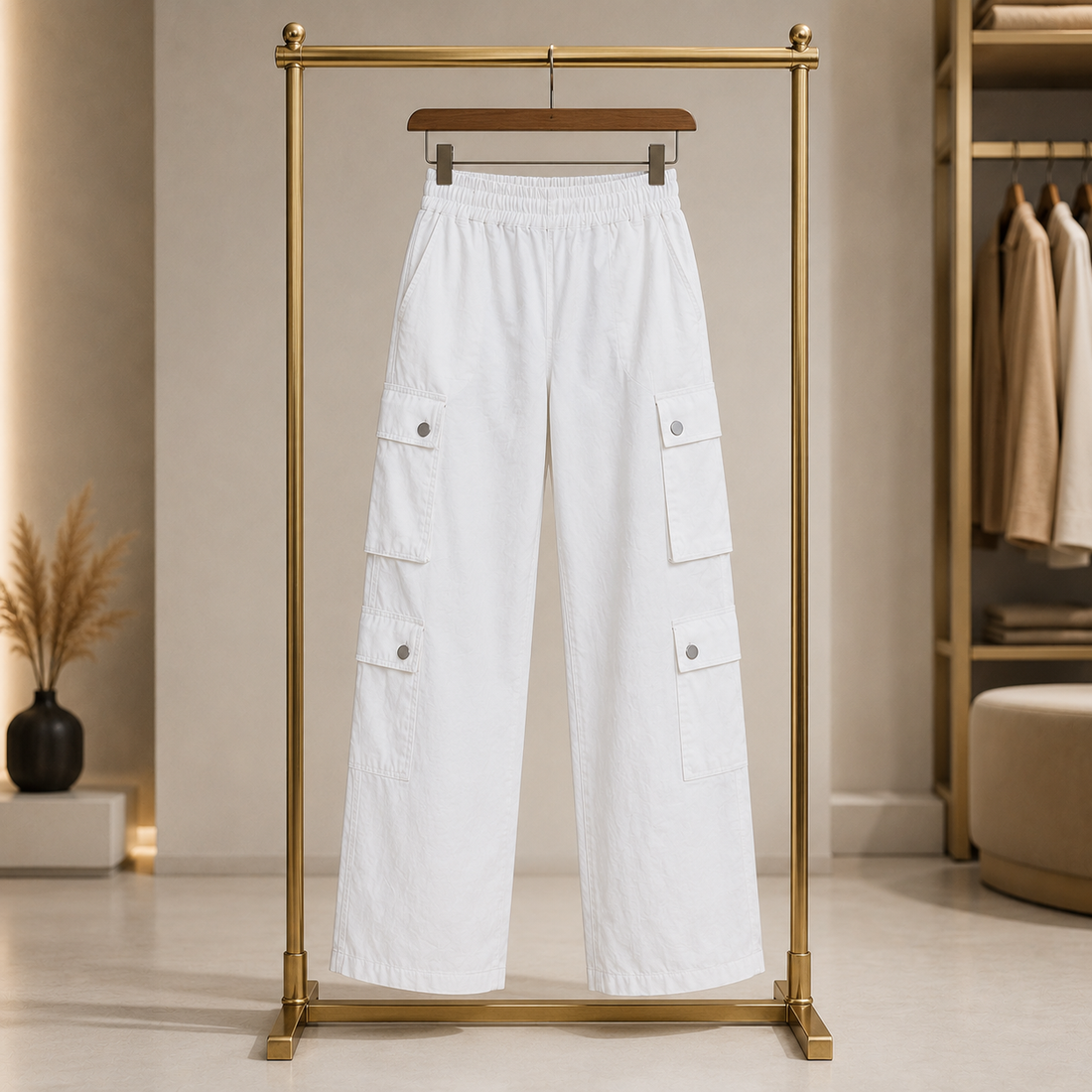 Premium Women’s Wide-Leg Cargo Pants with Stylish Multi-Pocket Design