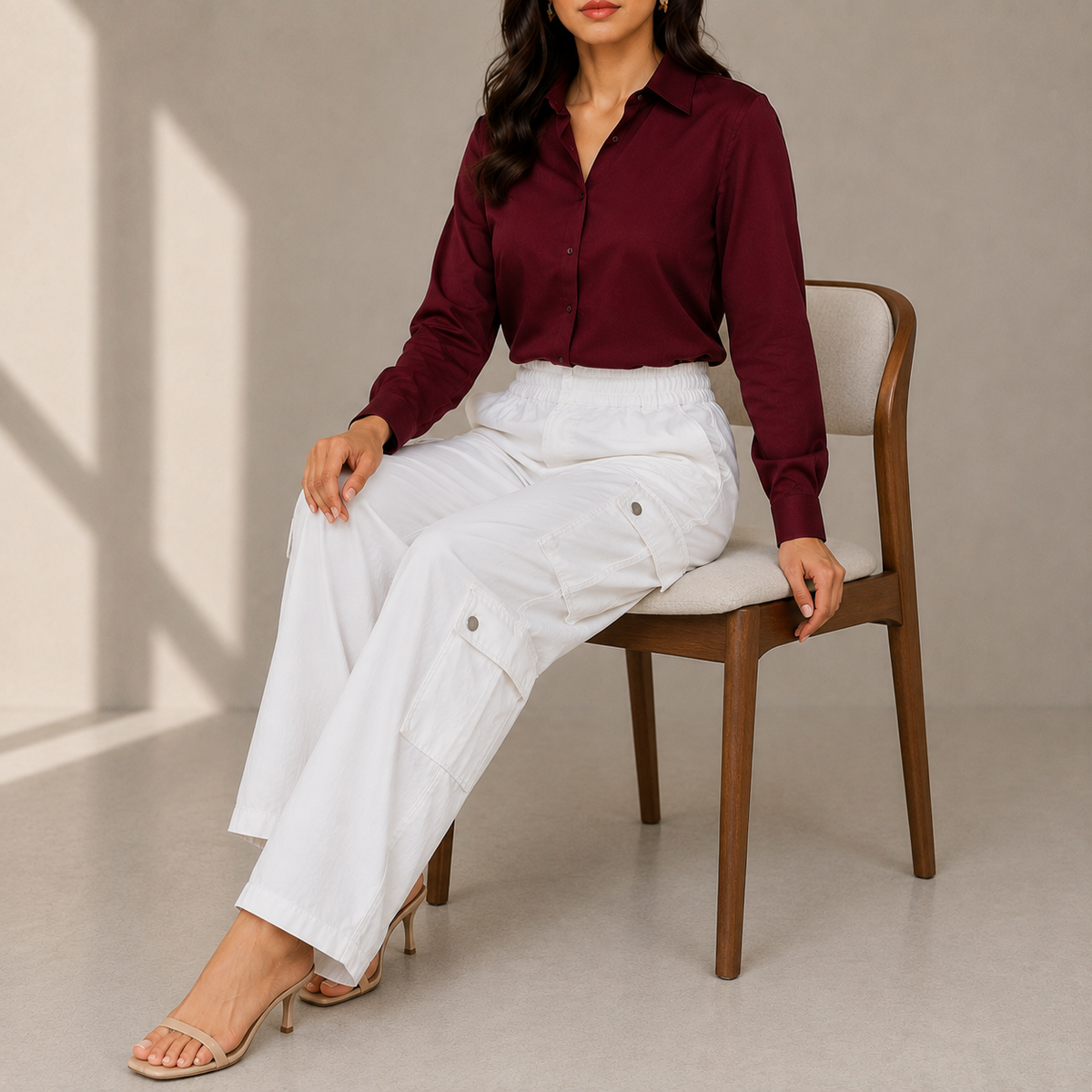 Premium Women’s Wide-Leg Cargo Pants with Stylish Multi-Pocket Design
