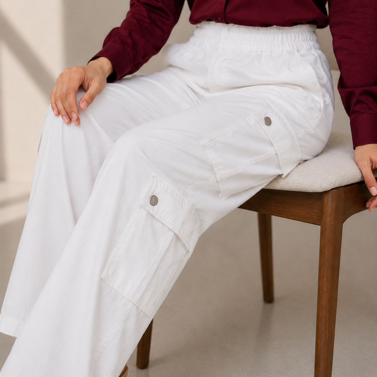 Premium Women’s Wide-Leg Cargo Pants with Stylish Multi-Pocket Design