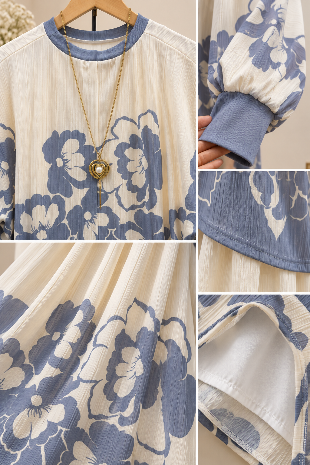 Premium 2-Piece Floral Print Layered Maxi Co-Ord Set