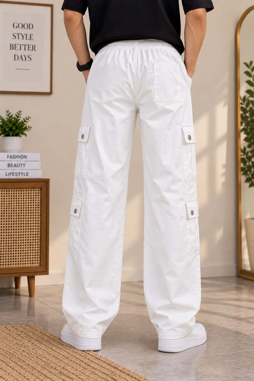 Premium Women’s Wide-Leg Cargo Pants with Stylish Multi-Pocket Design